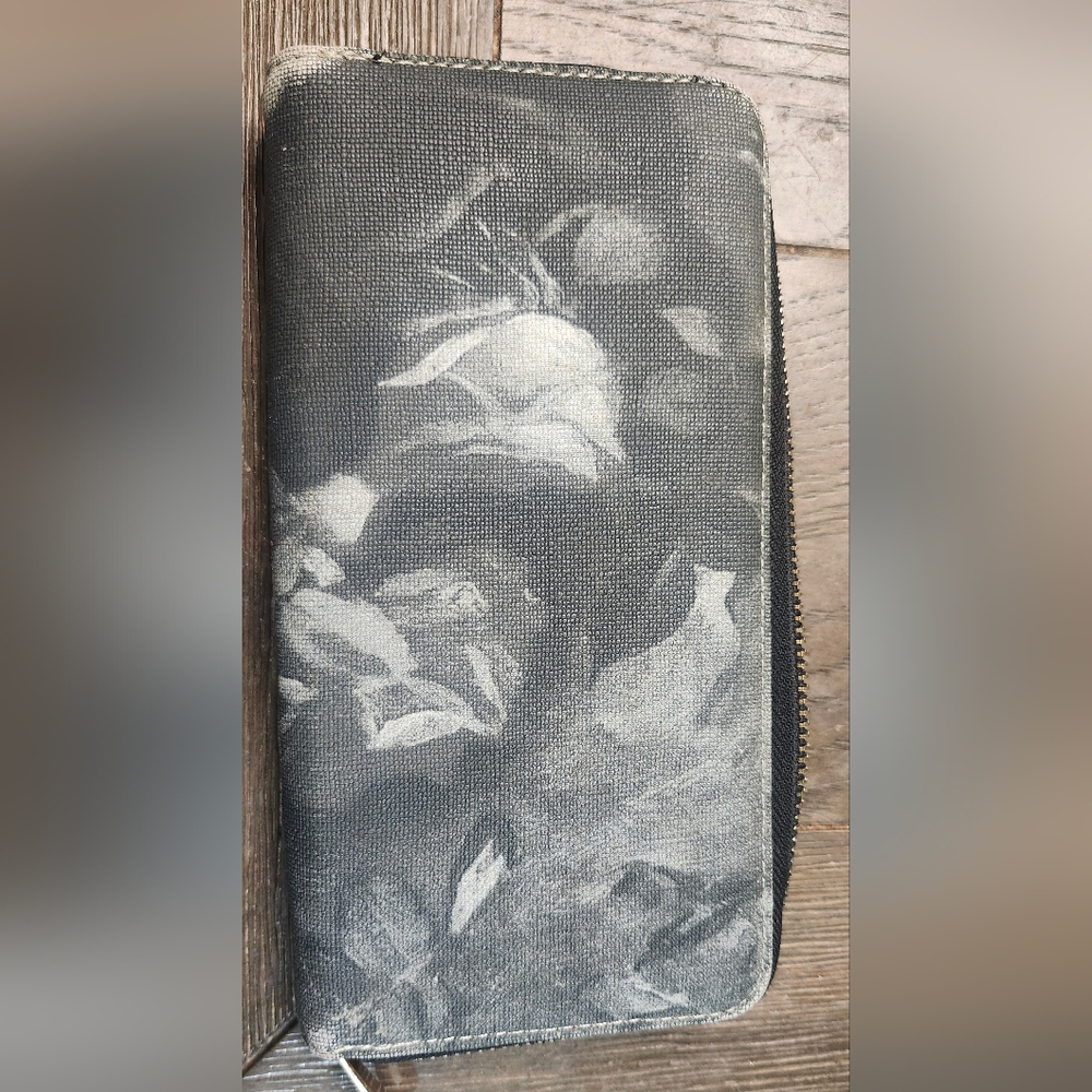 Floral Print Zip-Around Wallet